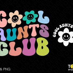 cool aunts club svg png, aunt auntie to be svg, front back t