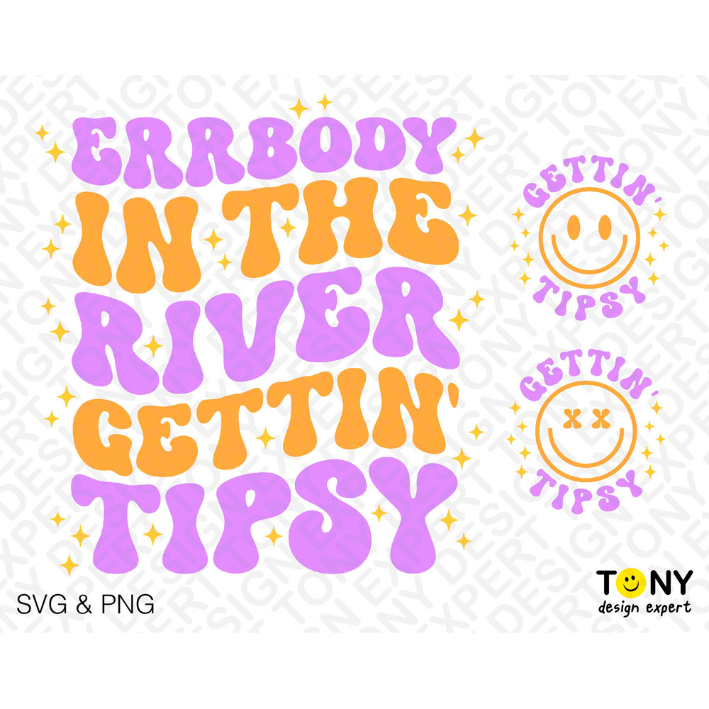 Errbody In The River Getting Tipsy Svg Png, Trendy Retro Groovy Wavy Stacked Front Back Pocket Digital Download Sublimation PNG & SVG Cricut - 2.jpg