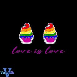 Proud LGBT Love Is Love Rainbow Ice Cream Svg, LGBT Svg