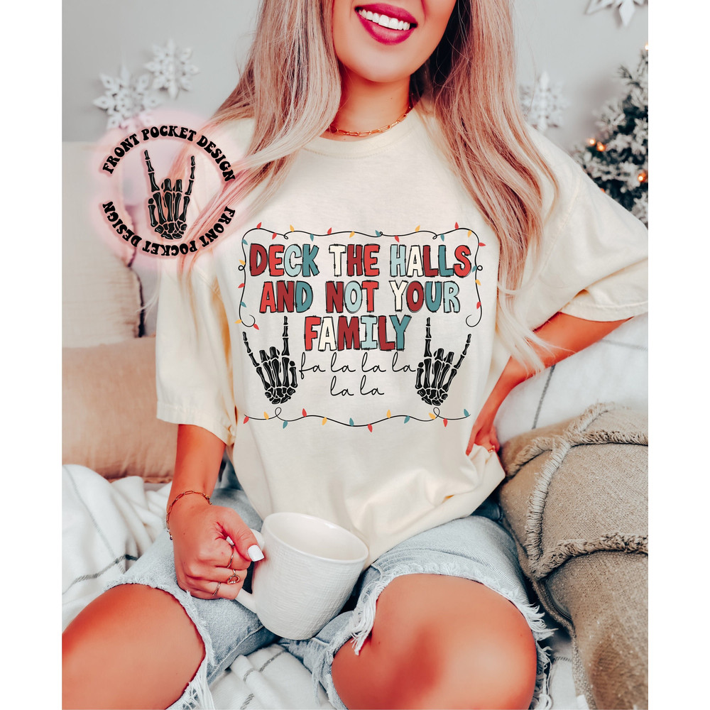 Deck the halls png, Happy Holidays png, Christmas sublimations, Retro Christmas png, RockNRoll Christmas png,Holiday png, funny Christmas - 1.jpg