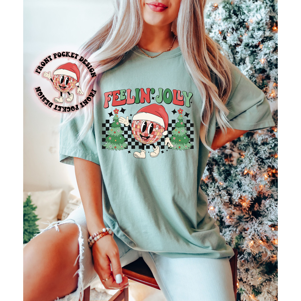 Feelin’ Jolly png, Christmas png, Retro Holidays png, Christmas sublimations, Retro Christmas png, Love Christmas Png, Retro Christmas tree - 2.jpg