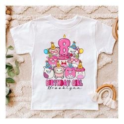 personalized marshmallow birthday matching shirt, custom squishy squad family matching tee, cute squishy birthday party