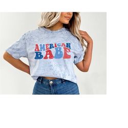retro usa tie dye comfort colors shirt, all american babe,retro fourth shirt, womens 4th of july shirt,america patriotic