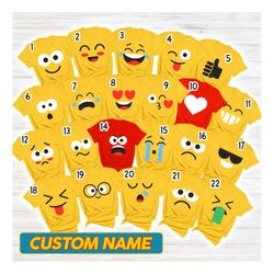 emoji costume halloween t-shirt, emoji team shirts, halloween costume for family group t shirt, cute emoji group costume