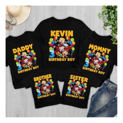 lil einsteins family matching shirts, children's tv series family birthday shirt, birthday party matching shirt yh118