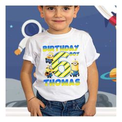 personalized kid birthday shirt, birthday boy party t-shirt, family party theme shirt, birthday girl gift yh110