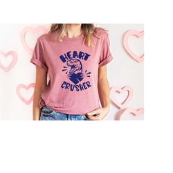 heart crusher valentines day shirt, cute dinosaur valentines day shirt,  happy valentines day shirt,  kid boy girl baby