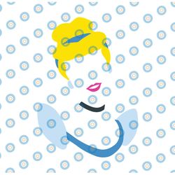 cinderella silhouette colour svg, png, dxf, cartoon svg, disney