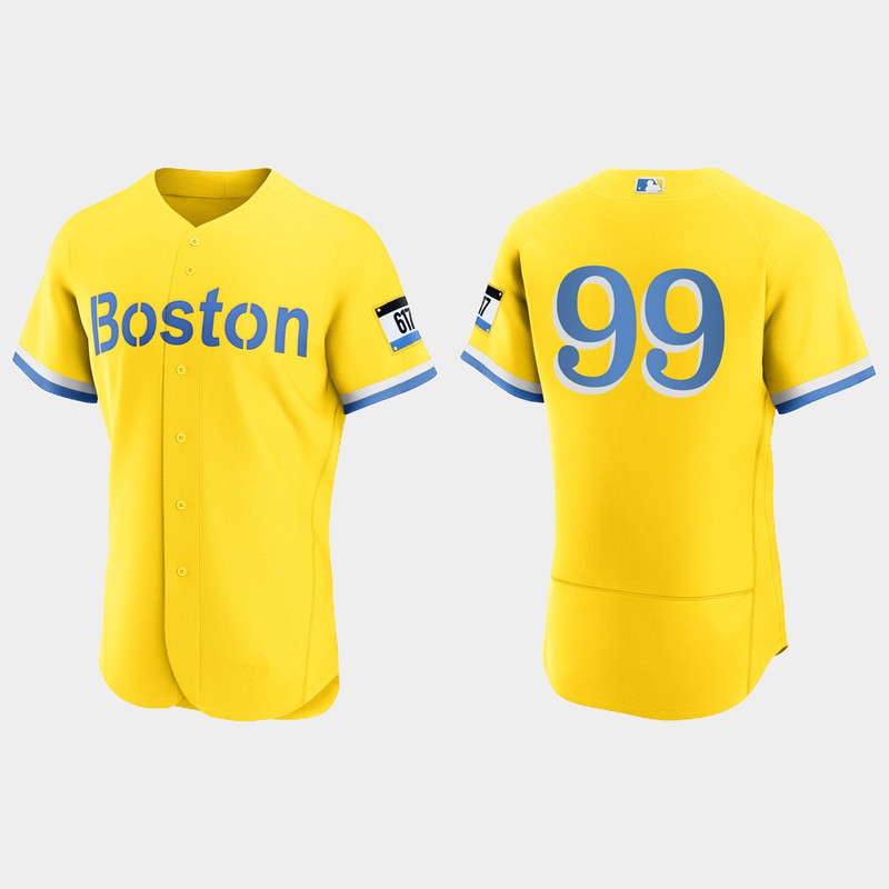 Alex Verdugo Boston Red Sox 2021 City Connect Authentic Jersey - Gold Light Blue.jpg