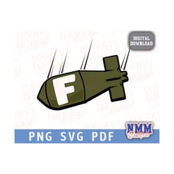 f-bomb svg, f bomb file for cricut, for silhouette, cut files, png, dxf, svg files tattoo design vector
