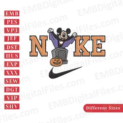 disney halloween vampire mickey nike embroidery design