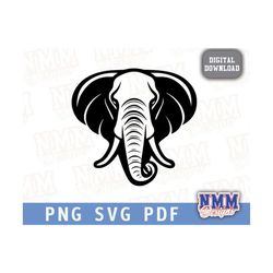 elephant design svg file, png file clipart, svg vector for cricut, elephant svg file