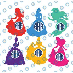 disney princess svg - disney princess silhouette - disney bundle svg - disney princess clipart- disney princess cut file