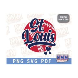 st. louis baseball svg png, pdf, svg files for cricut, vinyl cut file, iron on saint louis
