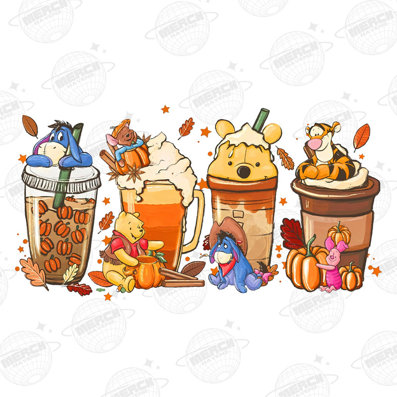 Bear And Friend Fall Coffee Lattes Sublimation PNG, Friends, Halloween Bear Png, Fall Coffee, Halloween Pumpkin Png Sublimation Design - 1.jpg