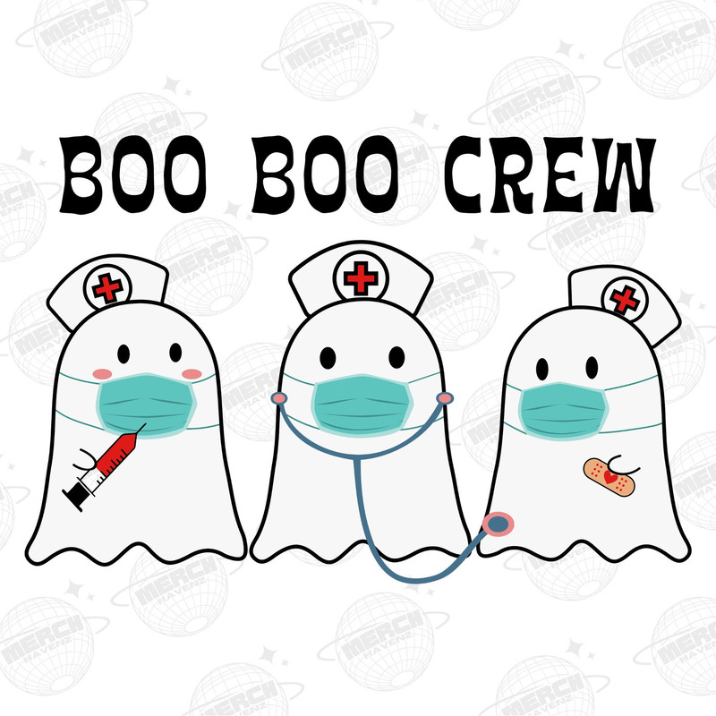 Boo Boo Crew PNG File, Ghost Nurse Png, Funny Nurse Png, Cute Ghost Png, Halloween Png, Nursing Png, Spooky Png, Instant Download - 1.jpg