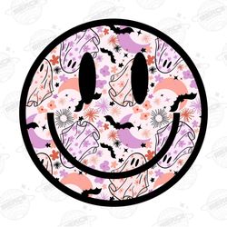 cute ghost png halloween happy face sublimation design fall