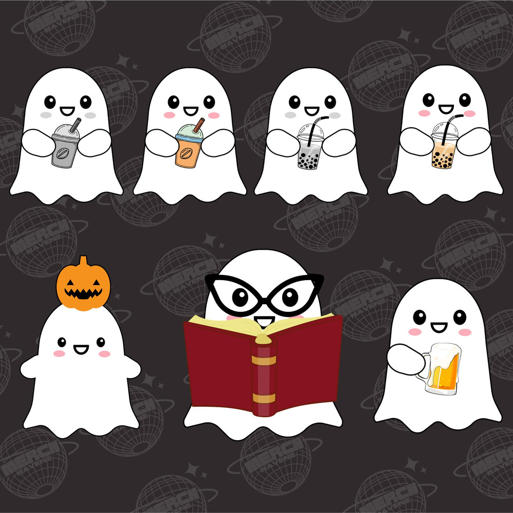 Halloween Bundle Png,Halloween Coffee Png, Pumpkin Png, Little Ghost Ice Coffee Png, Cute Ghost Png, Stay Spooky Png, Halloween Skeleton Png - 1.jpg