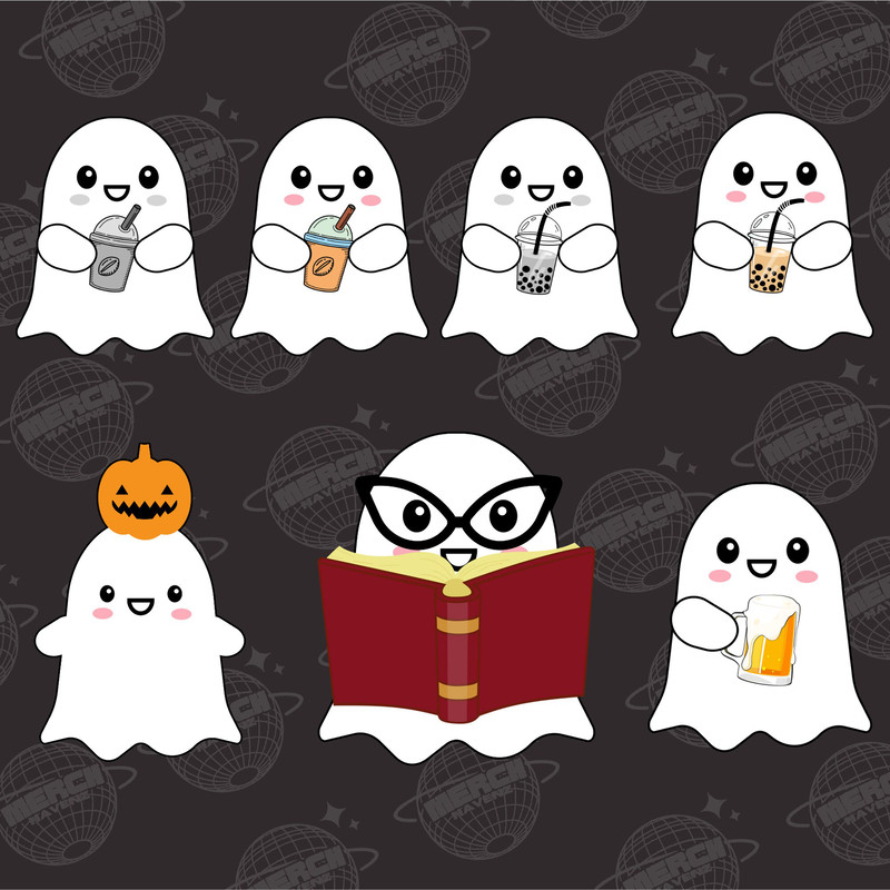 Halloween Bundle Png,Halloween Coffee Png, Pumpkin Png, Little Ghost Ice Coffee Png, Cute Ghost Png, Stay Spooky Png, Halloween Skeleton Png - 1.jpg