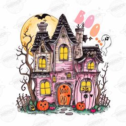 haunted house png-halloween sublimation digital design downl