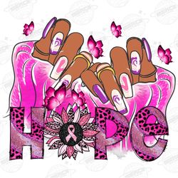 hope cancer nails png ,hope breast cancer awareness png, nai