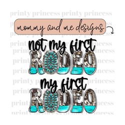 mama and mini rodeo png, matching designs, rodeo png, mommy and me sublimation files, turquoise png, western png, rodeo