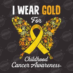 in september we wear gold png, childhood cancer awareness pn