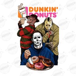 jason and michael png, halloween dunkin donuts png, funny ho