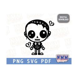 cute skeleton girl svg, creepy spooky halloween png, classic movie monsters cut files, scary horror clipart, skull head