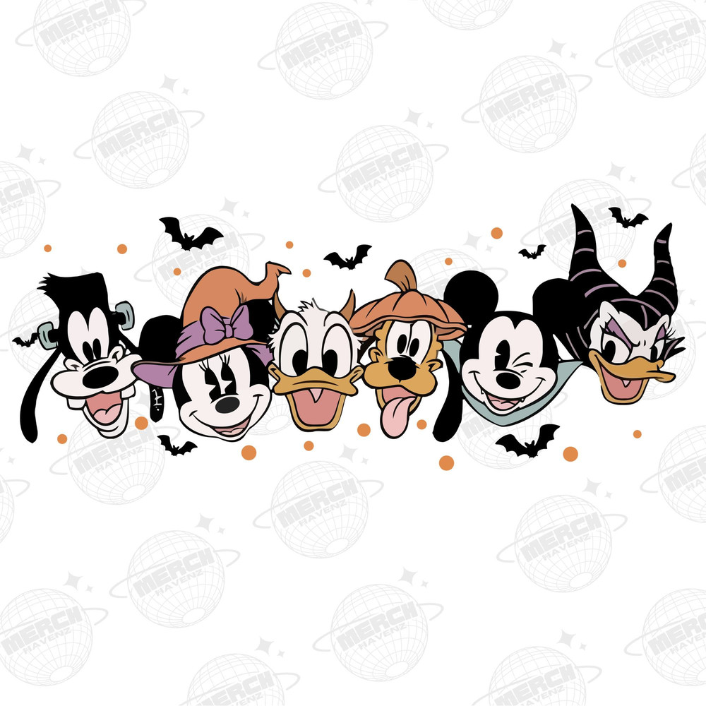 Mouse and Friends Halloween Sublimation Design, Trick or Treat png, Spooky Vibes png, Halloween png, Fall png, Sublimation Design, png file - 1.jpg