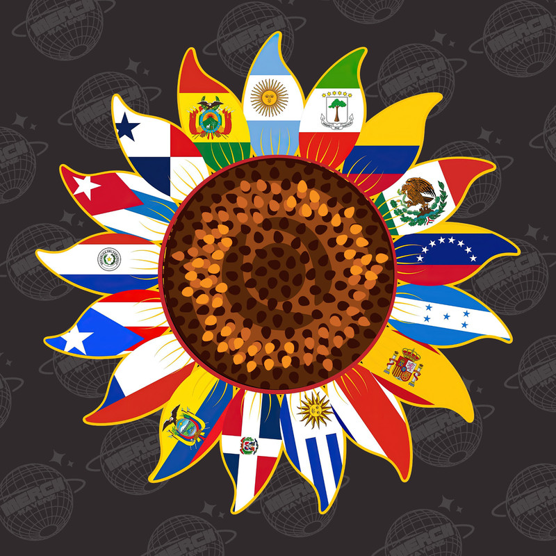 National Hispanic Heritage Month PNG, Hispanic Heritage Month Sunflower, Latin Countries Flag Png, Latin American Flags, Sunflower Flag Png - 1.jpg