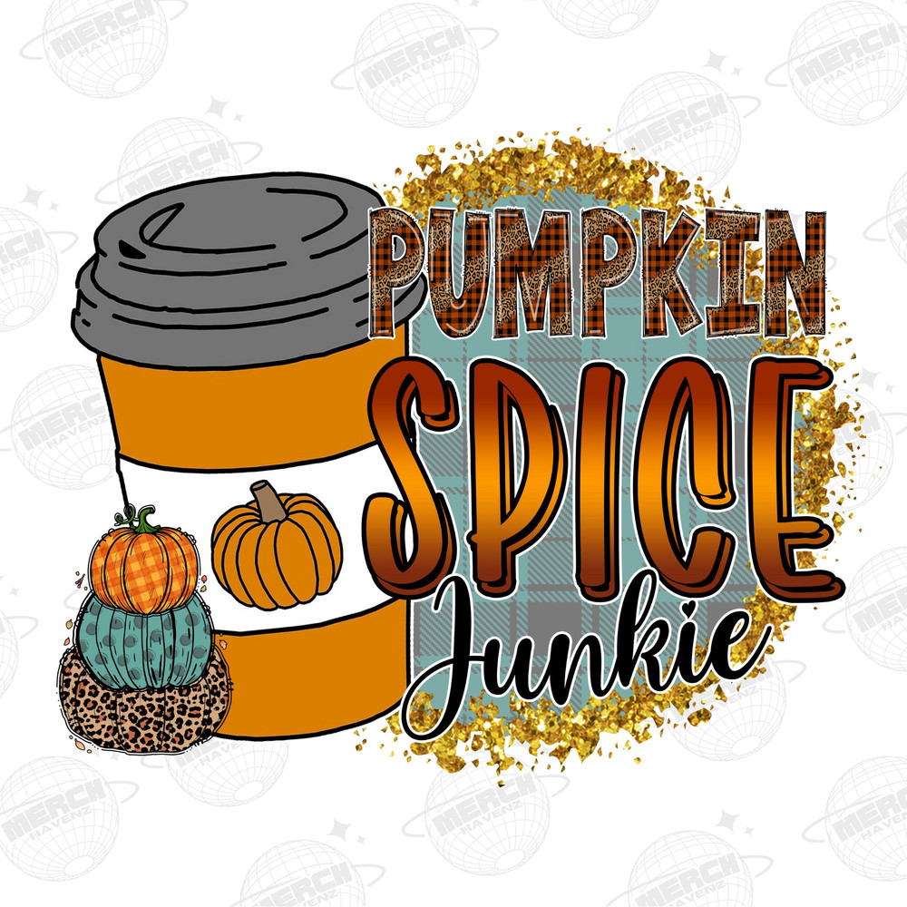 Pumpkin Spice Junkie Png, Pumpkin Clipart, Leopard Pumpkin Png, Autumn Png,Fall Sublimate Design,Png Sublimation Design,Instant Download - 1.jpg
