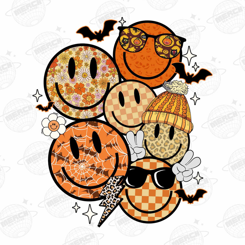Retro Halloween Distressed Smile PNG, Halloween Smile Face Png, Vintage Fall PNG, Fall Halloween, Fall Gift Design, Halloween Sublimation - 1.jpg