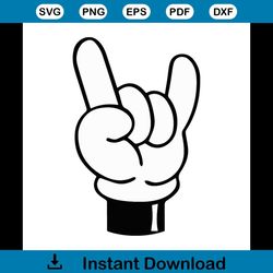 mickey mouse hands devil horns rock n roll svg, disney svg, mickey mouse svg, mickey mouse hand svg, devil horns rock n