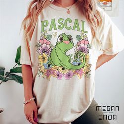tangled pascal shirt, tangled shirt, rapunzel family t-shirt, disney floral shirt, disney floral shirt, magic kingdom sh