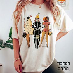 vintage halloween comfort colors shirt, trick or treat shirt, girls halloween outfit, girls shirt, halloween party shirt