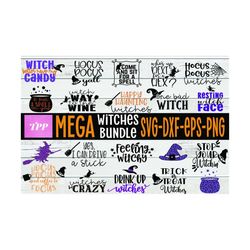 halloween witches bundle, halloween svgs, witch svg bundle