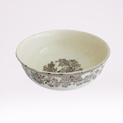bowl richard s. cristoforo fruit or salad bowl 6-51-8 dec 7011 collandine design brown and white wide cm24 made in italy