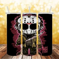 jason voorhees inflated 3d tumbler wrap png, movie character tumbler png, halloween horror movie png file