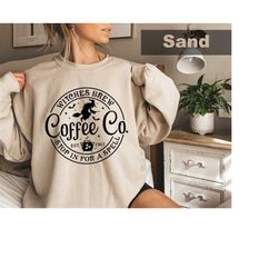 witches brew coffee co sweatshirt, halloween sweatshirt, fall coffee sweatshirt, halloween witches sweatshirt, funny hal