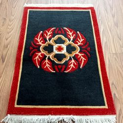 handmade nepali woollen carpet-doormat 60 knots 46 cm x 65 cm