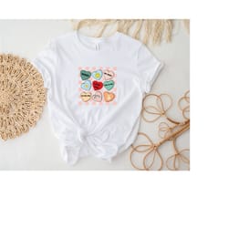 valentines day shirt, conversation hearts shirt, valentines day shirts for women, valentines day gift, cute heart shirt,