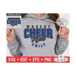 cheer svg cut file - cheer mom - cheer template 0059 - svg - eps - dxf - cheerleader - megaphone - silhouette - cricut -