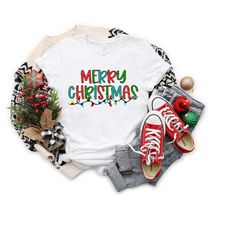 merry christmas t-shirt, merry christmas shirt, christmas lights shirt, my favorite color is christmas lights shirt, chr