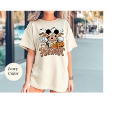 comfort colors retro mickey halloween shirt, vintage halloween disneyland, halloween magic kingdom, halloween matching t