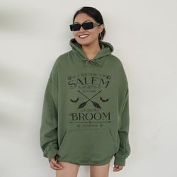 salem broom company sweatshirt, .witch sweatshirt, salem sweatshirt, witchy clothing, funny halloween sweatshirt
