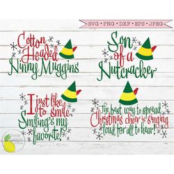 christmas svg bundle buddy the elf svg funny svg elf movie svg files for cricut downloads silhouette