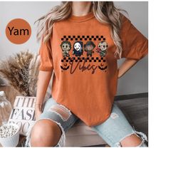 cute horror movie characters comfort colors shirt, halloween killers shirt, retro 90s horror movies shirt, halloween hor