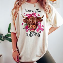 save the udders sweatshirt, save the udders crewneck, pink ribbon shirt, motivation sweatshirt