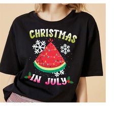 watermelon tree funny christmas in july beach summer t-shirt, funny summer beach vacation shirt, summer holiday, waterme